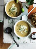 Cream of fennel and potato soup