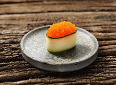 Gunkan maki sushi with caviar