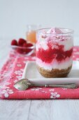 Raspberry cream trifle