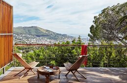 View of Cape Town from balcony