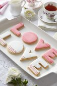 LOVE biscuits for Valentine's Day
