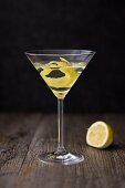 A Martini with lemon zest