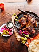 Farouj Meshwe (grilled garlic chicken, Lebanon)