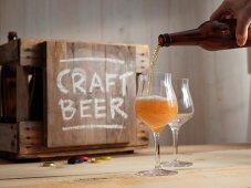 Verkostung von Craft Beer der Sorte IPA (Indian Pale Ale)