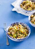 Orecchiette with Brussels sprouts and bacon