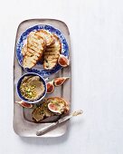 Chicken liver pâté with pistachios and figs