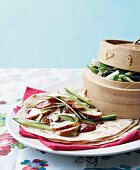 Chinese-style chicken wraps