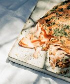 Baked salmon graved lax