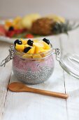 Chia seeds with fresh fruit