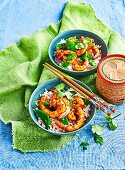 Prawn and snow pea stir-fry