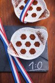 Creme Brulee with soccer ball design
