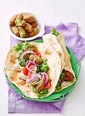 Falafel-Wraps mit Feta