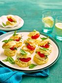 Parmesan scones with basil and tomatoes