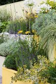 Terraced flowerbeds