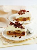 Two slices of banoffee pie