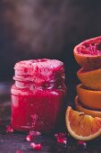 Pomegranate and blood orange smoothie
