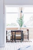 View of dining area at the window with a view