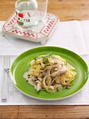 Tagliatelle with chicken, Fennel and Lemon