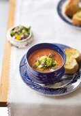 Tomato gazpacho with toasted bread