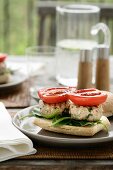 Chicken Burgers with Roast Tomato and Spinach
