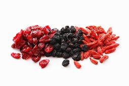 Getrocknete Cranberries, Aroniabeeren und Gojibeeren