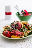 Grilled vegetable salad with peppers and courgettes as a Christmas sides dish