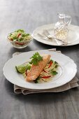 Sesame Crusted Salmon with Asian Coleslaw