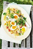 Kedgeree mit geräuchertem Snoek und Eiern