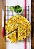 Smoked snoek and leek quiche