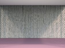 Leerer Raum mit Betonwand, 3D-Rendering