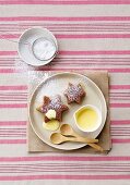 Malva pudding with creme anglaise (South Africa)
