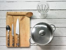 Kitchen utensils for making risotto