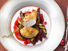 Guinea fowl breast with truffled vegetables