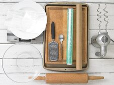 Kitchen utensils for making Easter cakes