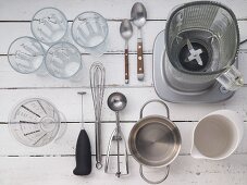 Kitchen utensils for making iced coffee