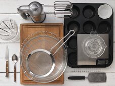 Kitchen utensils required for a recipe