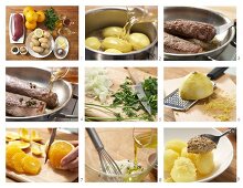 How to prepare thick flank of venison with orange and mustard potatoes