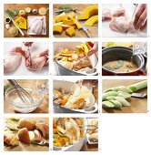 Hokkaido-Hähnchen-Eintopf mit Äpfeln & Salbei zubereiten