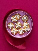 Christmas biscuits decorated with snowflakes