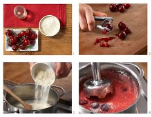 How to prepare cherry purée with cereal flakes