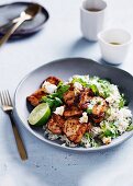 Chipotle-spiced chicken with Mexican green rice