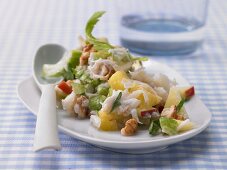 A classic Waldorf salad with pineapple