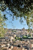 Picturesque view of Modica with Baroque church