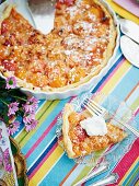 Apricot tart with marzipan