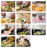 How to prepare turkey escalope with Asian asparagus and vegetables