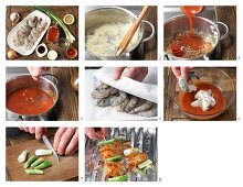 How to prepare prawn kebabs