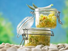 Pineapple & cucumber salsa with spring onions