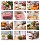 How to prepare roast veal with herb sauce