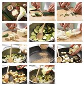 How to prepare caramelised tofu with chicory and courgette