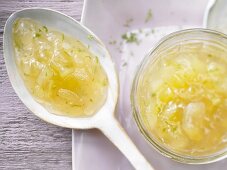 Melon jam with lime juice